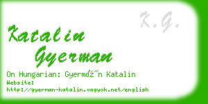 katalin gyerman business card